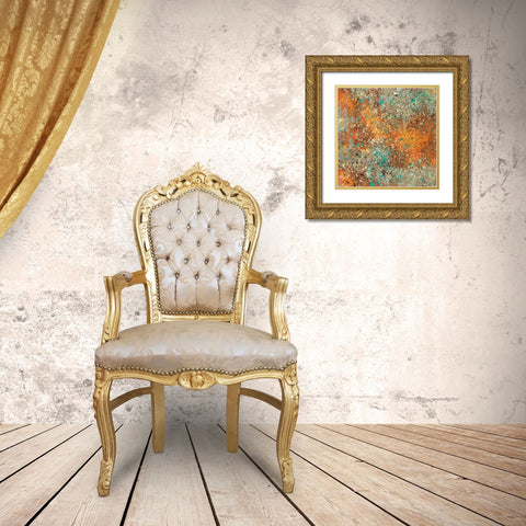 Patina III Gold Ornate Wood Framed Art Print with Double Matting by Wiley, Marta