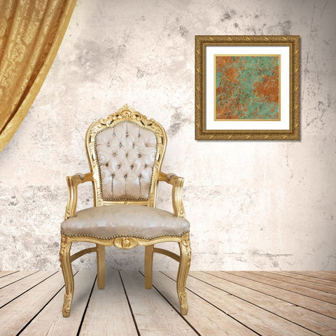Patina III Gold Ornate Wood Framed Art Print with Double Matting by Wiley, Marta