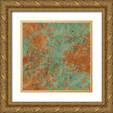 Patina III Gold Ornate Wood Framed Art Print with Double Matting by Wiley, Marta