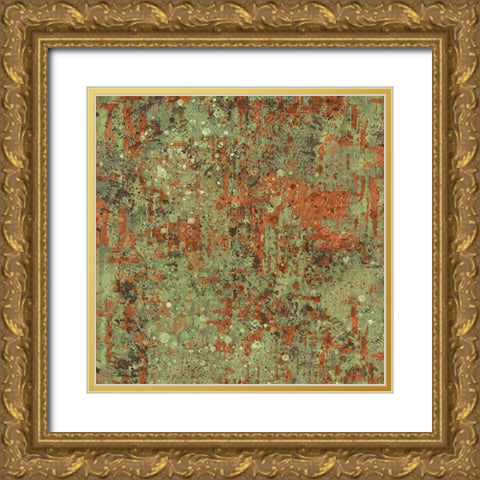 Patina V Gold Ornate Wood Framed Art Print with Double Matting by Wiley, Marta