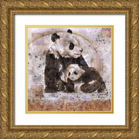 Fibonacci Panda I Gold Ornate Wood Framed Art Print with Double Matting by Wiley, Marta