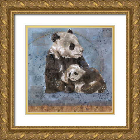 Fibonacci Panda VII Gold Ornate Wood Framed Art Print with Double Matting by Wiley, Marta
