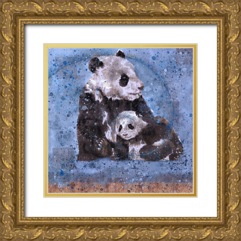 Fibonacci Panda VIII Gold Ornate Wood Framed Art Print with Double Matting by Wiley, Marta