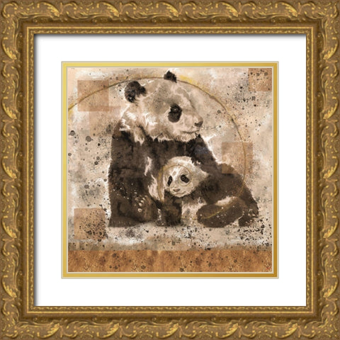 Fibonacci Panda VIIII Gold Ornate Wood Framed Art Print with Double Matting by Wiley, Marta