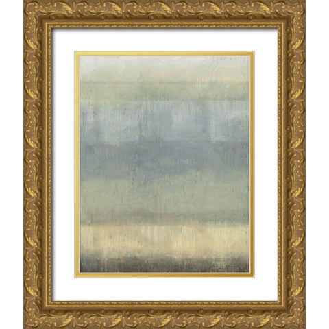 Soft Abstract Gold Ornate Wood Framed Art Print with Double Matting by Wiley, Marta