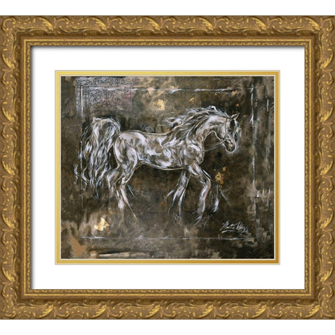 White Lepa Zena Gold Ornate Wood Framed Art Print with Double Matting by Wiley, Marta