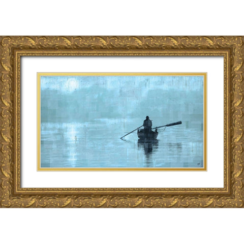 Peace Gold Ornate Wood Framed Art Print with Double Matting by Wiley, Marta