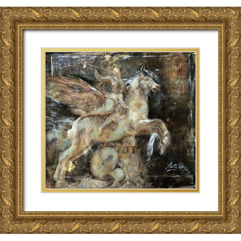 Princess I Gold Ornate Wood Framed Art Print with Double Matting by Wiley, Marta