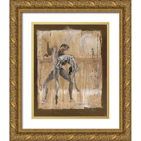 Dancer III Gold Ornate Wood Framed Art Print with Double Matting by Wiley, Marta