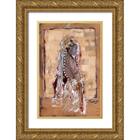 Golden Princess Gold Ornate Wood Framed Art Print with Double Matting by Wiley, Marta