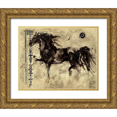 Lepa Zena Original Gold Ornate Wood Framed Art Print with Double Matting by Wiley, Marta