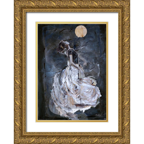 Night Gold Ornate Wood Framed Art Print with Double Matting by Wiley, Marta