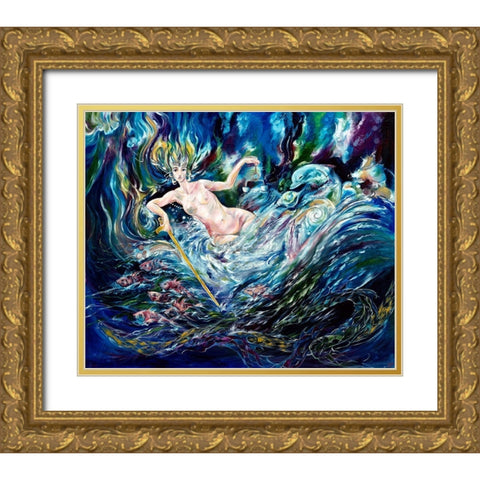 Goddess Gold Ornate Wood Framed Art Print with Double Matting by Wiley, Marta
