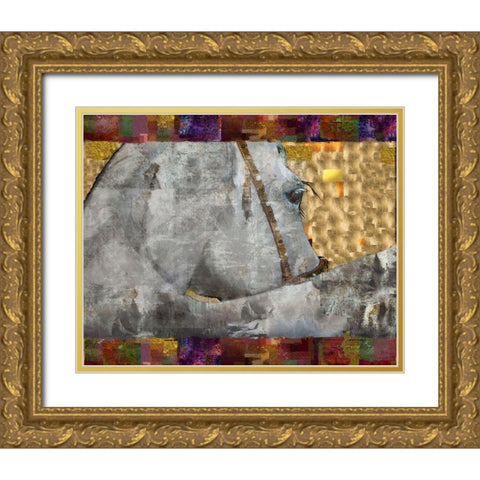 Gold Leaf Arabian Gold Ornate Wood Framed Art Print with Double Matting by Wiley, Marta