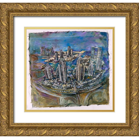 Dubai III Gold Ornate Wood Framed Art Print with Double Matting by Wiley, Marta