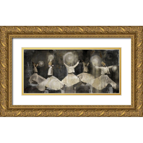Sufi Dancer Men II Gold Ornate Wood Framed Art Print with Double Matting by Wiley, Marta