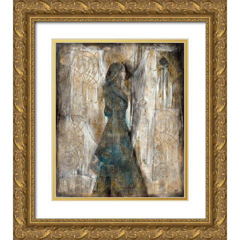 India II Gold Ornate Wood Framed Art Print with Double Matting by Wiley, Marta