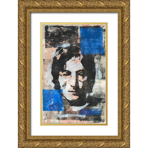 John Lennon Gold Ornate Wood Framed Art Print with Double Matting by Wiley, Marta