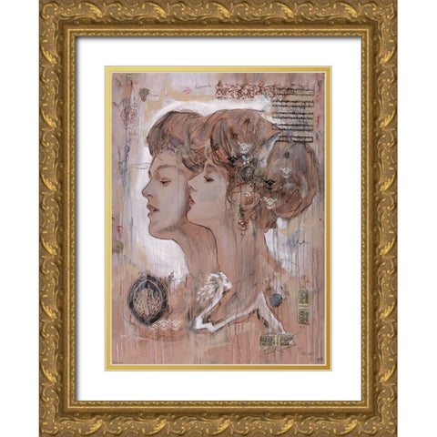 Poetry II Gold Ornate Wood Framed Art Print with Double Matting by Wiley, Marta