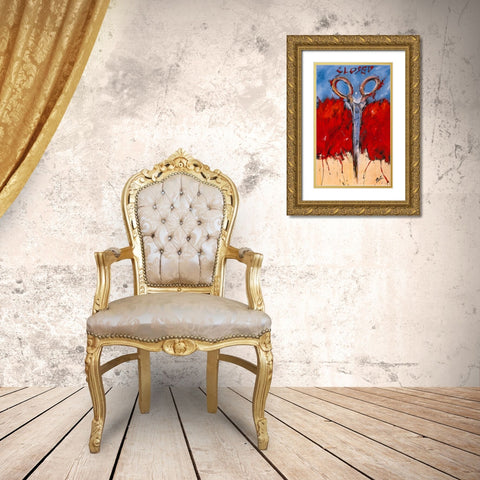 Closed Gold Ornate Wood Framed Art Print with Double Matting by Wiley, Marta