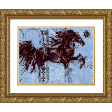 Blue Lepa Zena I Gold Ornate Wood Framed Art Print with Double Matting by Wiley, Marta