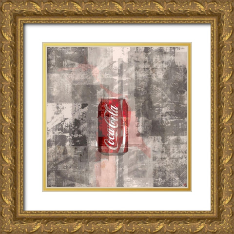 Coke Silkscreen I Gold Ornate Wood Framed Art Print with Double Matting by Wiley, Marta