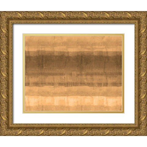 Ocean study Ochre Gold Ornate Wood Framed Art Print with Double Matting by Wiley, Marta