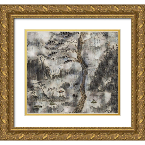 Chinese Dream I Gold Ornate Wood Framed Art Print with Double Matting by Wiley, Marta