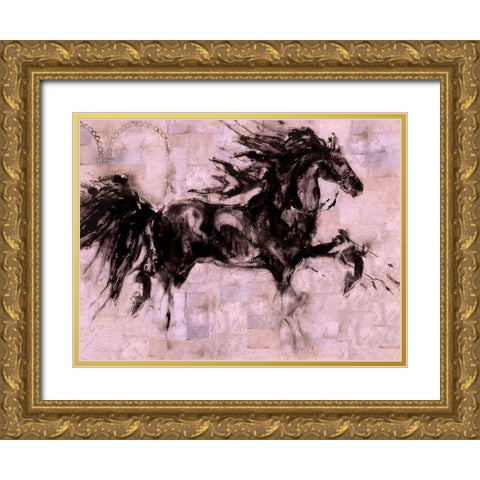 Lepa Zena Collor III Gold Ornate Wood Framed Art Print with Double Matting by Wiley, Marta