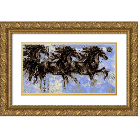 Lepa Zena 28 Gold Ornate Wood Framed Art Print with Double Matting by Wiley, Marta