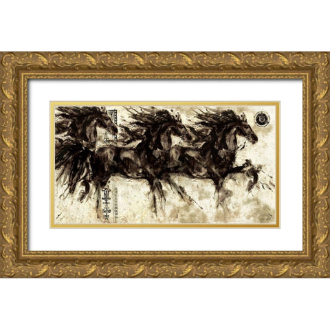 Lepa Zena 32 Gold Ornate Wood Framed Art Print with Double Matting by Wiley, Marta