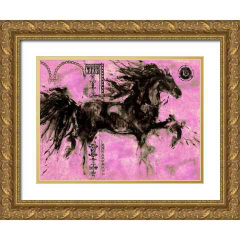 Lepa Zena Color XIII Gold Ornate Wood Framed Art Print with Double Matting by Wiley, Marta