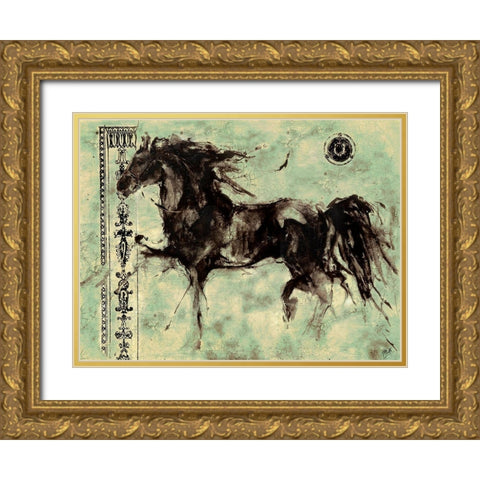 Lepa Zena XXII Gold Ornate Wood Framed Art Print with Double Matting by Wiley, Marta