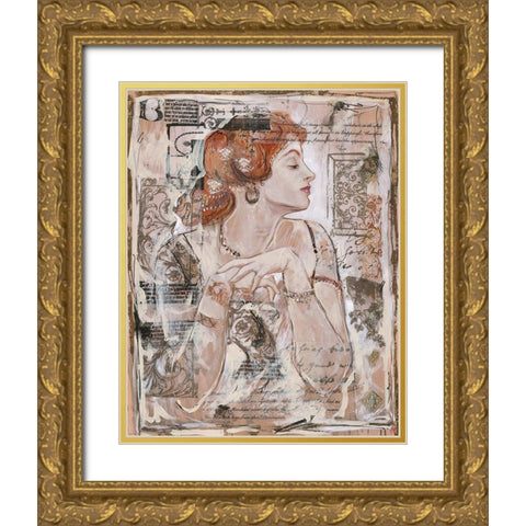 Vintage Doll II Gold Ornate Wood Framed Art Print with Double Matting by Wiley, Marta