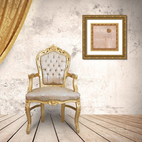 Abstract Sun II Gold Ornate Wood Framed Art Print with Double Matting by Wiley, Marta