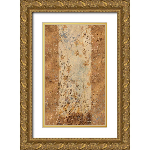 Golden Panel I Gold Ornate Wood Framed Art Print with Double Matting by Wiley, Marta