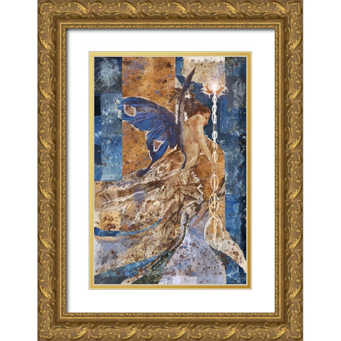Butterfly Queen Gold Ornate Wood Framed Art Print with Double Matting by Wiley, Marta