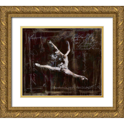 Ballet I Gold Ornate Wood Framed Art Print with Double Matting by Wiley, Marta