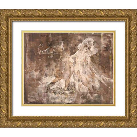 Shell boy IIII Gold Ornate Wood Framed Art Print with Double Matting by Wiley, Marta