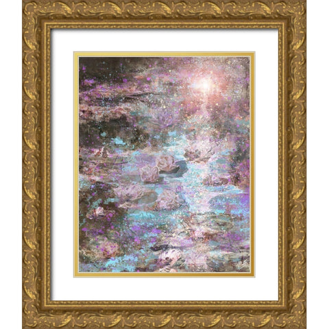 Lillies I Gold Ornate Wood Framed Art Print with Double Matting by Wiley, Marta