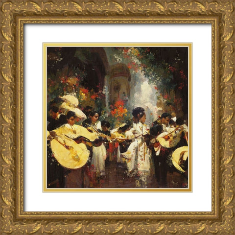 Mariachi I-Mexico Gold Ornate Wood Framed Art Print with Double Matting by Wiley, Marta