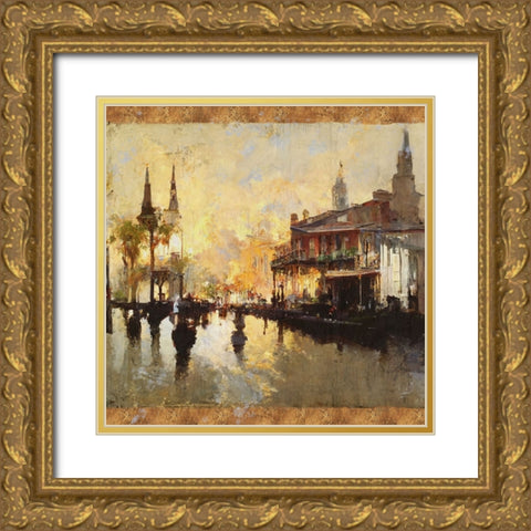 Glorious New Orleans III Gold Ornate Wood Framed Art Print with Double Matting by Wiley, Marta