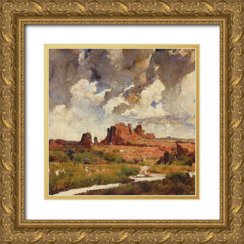 Southwestern Canyon II Gold Ornate Wood Framed Art Print with Double Matting by Wiley, Marta