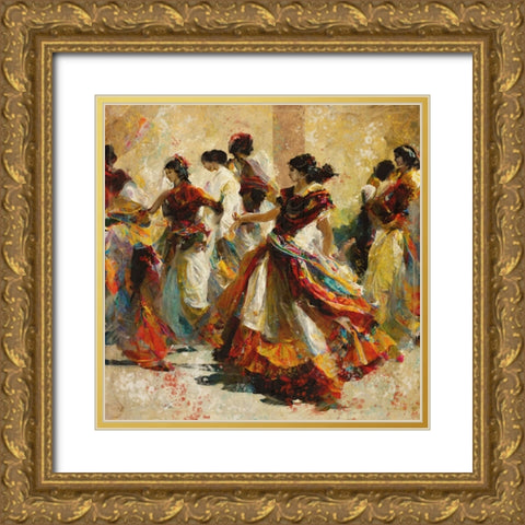 Veracruz III Gold Ornate Wood Framed Art Print with Double Matting by Wiley, Marta