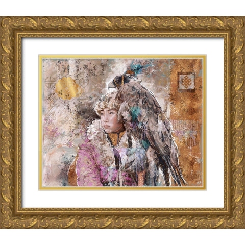 Mongolian Princess II Gold Ornate Wood Framed Art Print with Double Matting by Wiley, Marta