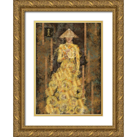 Reiki Goddess Gold Ornate Wood Framed Art Print with Double Matting by Wiley, Marta