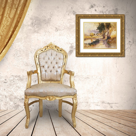 Scottland Watercolor I Gold Ornate Wood Framed Art Print with Double Matting by Wiley, Marta