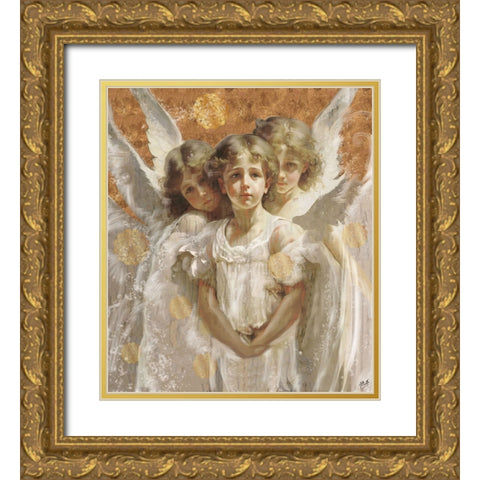 Little Angels I Gold Ornate Wood Framed Art Print with Double Matting by Wiley, Marta