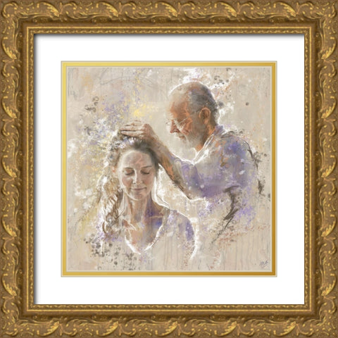 Reiki I Gold Ornate Wood Framed Art Print with Double Matting by Wiley, Marta