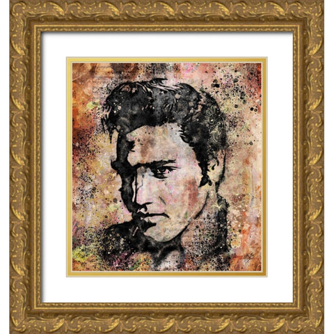 Elvis I Gold Ornate Wood Framed Art Print with Double Matting by Wiley, Marta